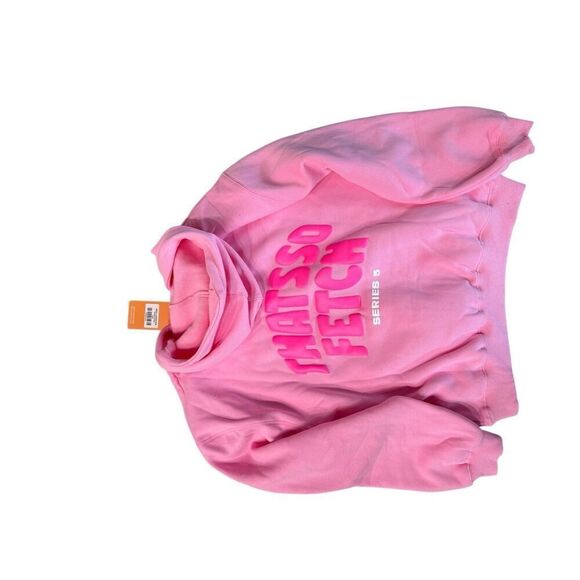 NWT That So Fetch Series 5 Womens Pink Fleece Logo Pullover Hoodie Size S/M - Picture 4 of 7